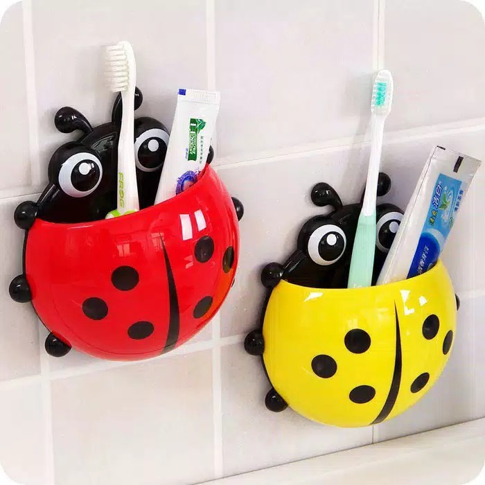 Tempat Sikat Gigi Kamar Mandi Odol Kumbang Holder Toothbrush Ladybug /Tempat Sikat Gigi Tempel Model Kumbang /Holder Toothbrush Ladybug/Rak Sikat Gigi Kamar Mandi Wadah Odol Tempat Sikat Gigi & Odol Motif Kumbang Holder Serbaguna Lady Bug Toothpaste Brush Harga 12,200 rupiah*Gratis Ongkir