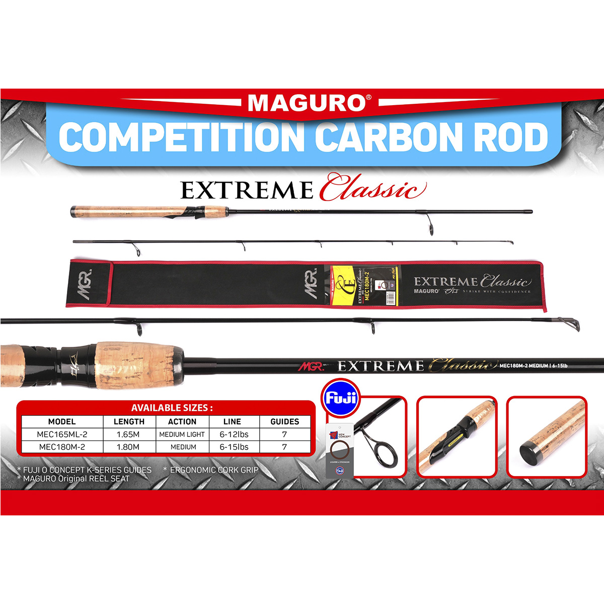 Maguro extreme classic spinning rod 2025 165ml | 180m | pond | galatama | Indonesia fishing Harga 446,000 rupiah*Gratis Ongkir