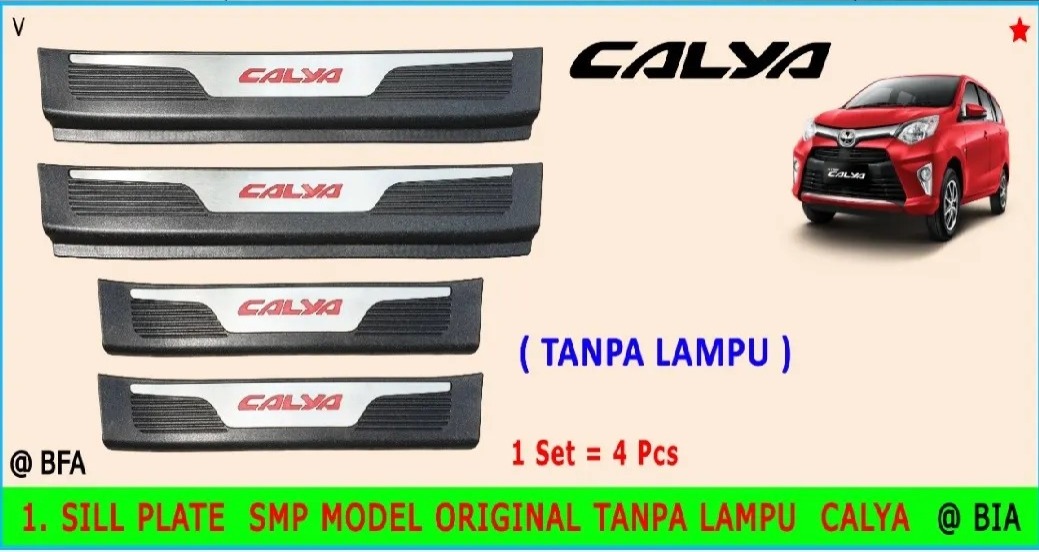Promo price!!!!! Original Toyota calya side sillplate non led-promo price!!!! Original Toyota calya side sillplate non led-promo price!!!! Toyota calya original Non led side sill plate Harga 220,500 rupiah*Gratis Ongkir