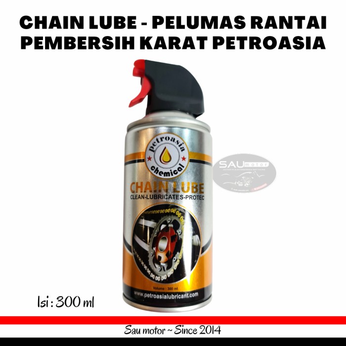Petroasia chainlube motorcycle chain lubricant 300ml-effective rust purifier Harga 18,800 rupiah*Gratis Ongkir