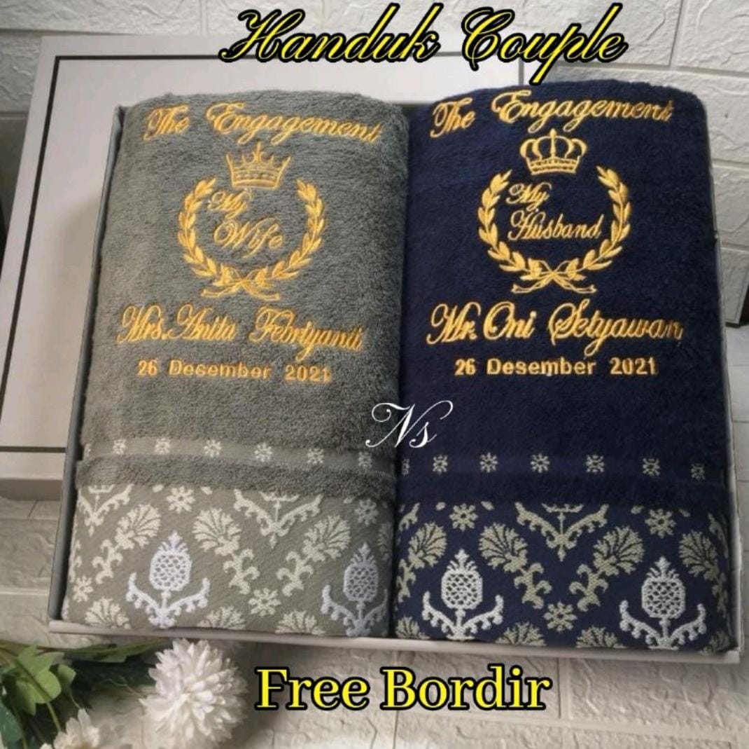 Terry Palmer Plus Custom Embroidered Towel 1 Pcs Without Box for Weddings, hadiah, Hampers by Terry Pa…
