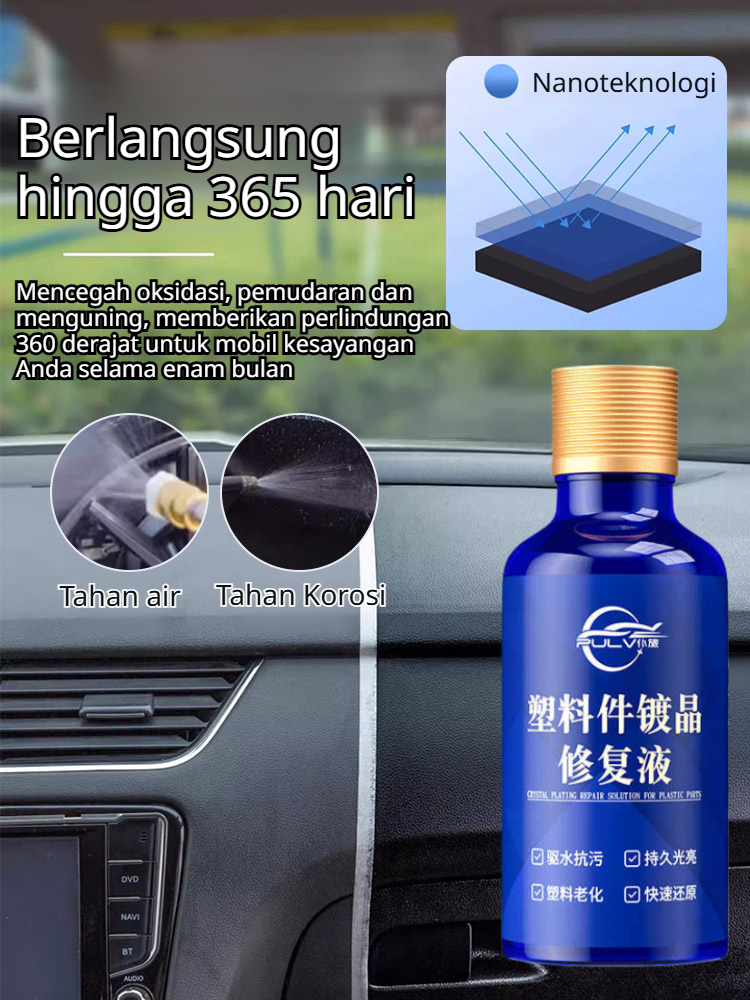 Agen Perbaikan Plastik Otomotif Cairan Perbaikan Tahan Air Dan Noda Restorer Multifungsi Kristalisasi Kilau Tahan Lama Perbaikan Cepat Harga 37,033 rupiah*Gratis Ongkir