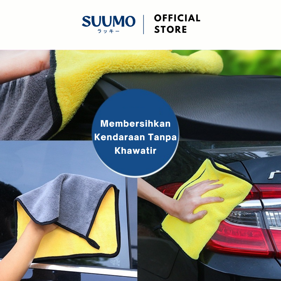 Suumo lap dryer microfiber motorcycle car wash drying towel premium - Jenama Suumo Harga 19,000 Ringgit*Penghantaran Percuma