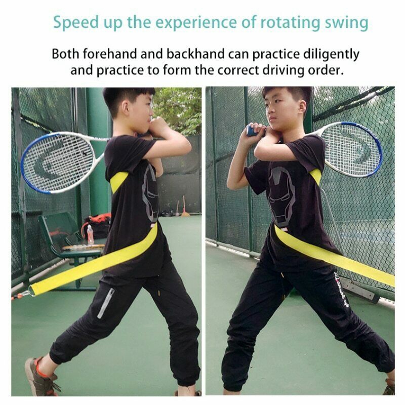 Tennis Trainer Belt Swivel Rotating Swing Training Tool Home Exercise Equipment