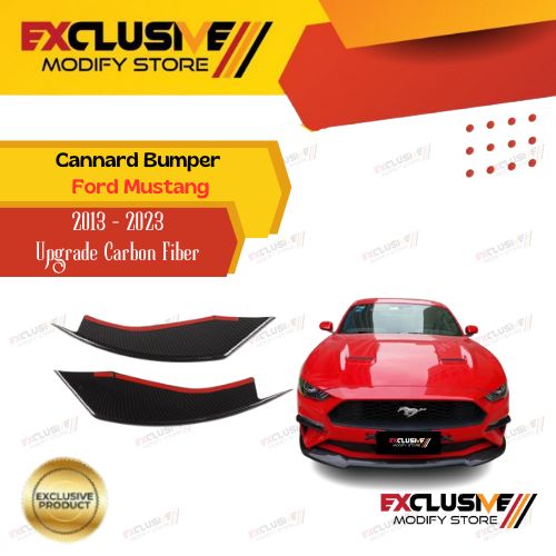 Ford Mustang (2018 - 2023) upgrade bumper canard model dry carbon fiber 100% GT500 style Bukan sticker Harga 2,500,000 rupiah*Gratis Ongkir