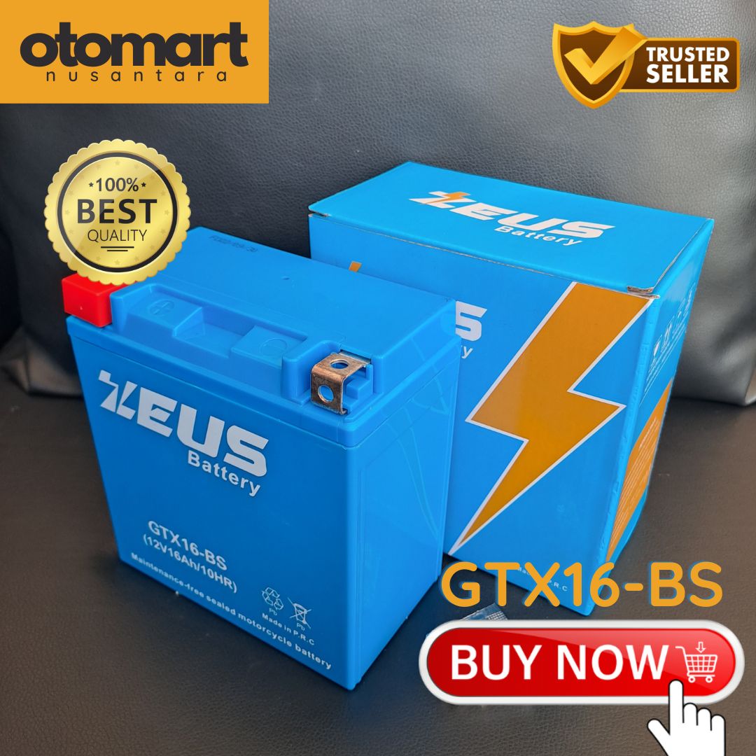 Aki kering Peugeot Metropolis Zeus GTX16-BS Harga 1,700,000 rupiah*Gratis Ongkir