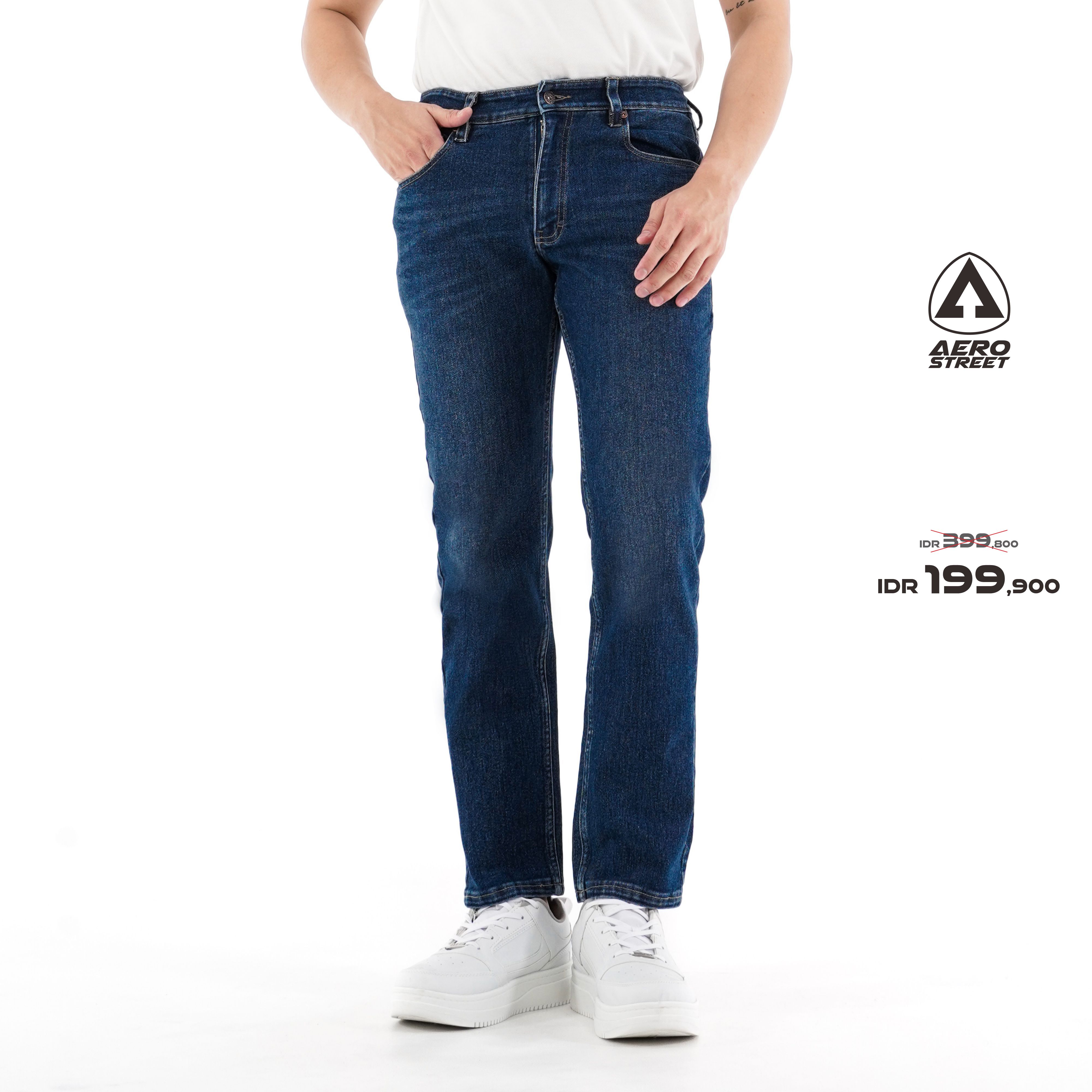 Aerostreet Reguler Jeans Morgan Dark Blue Man IF100 Harga 199,900 rupiah*Gratis Ongkir