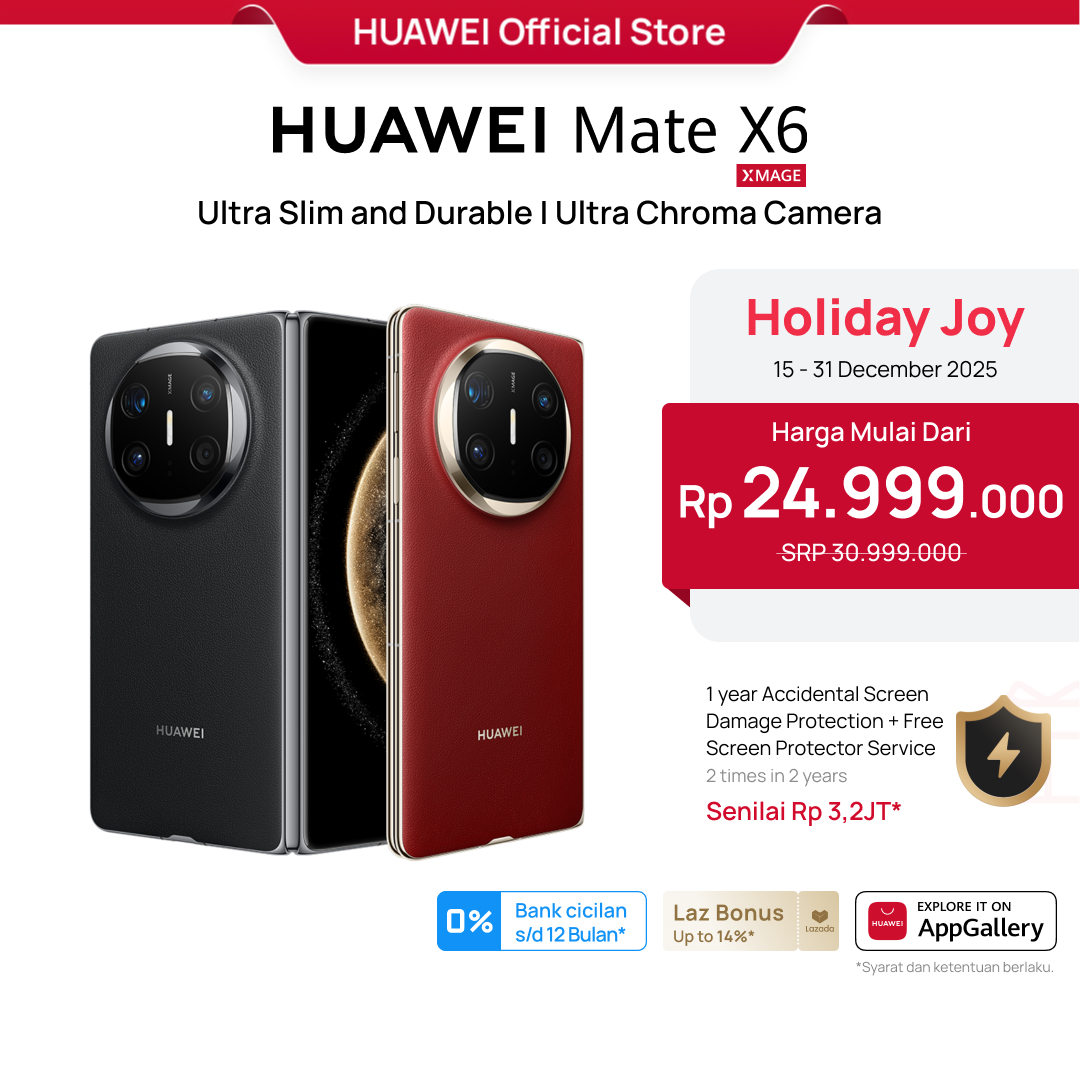 [Year End Deal | Voucher s/d 20%] HUAWEI Mate X6 Smartphone | Ultra Slim and Durable | Ultra Chroma Camera | Ultra-long Battery Life Harga 24,999,000 rupiah*Gratis Ongkir
