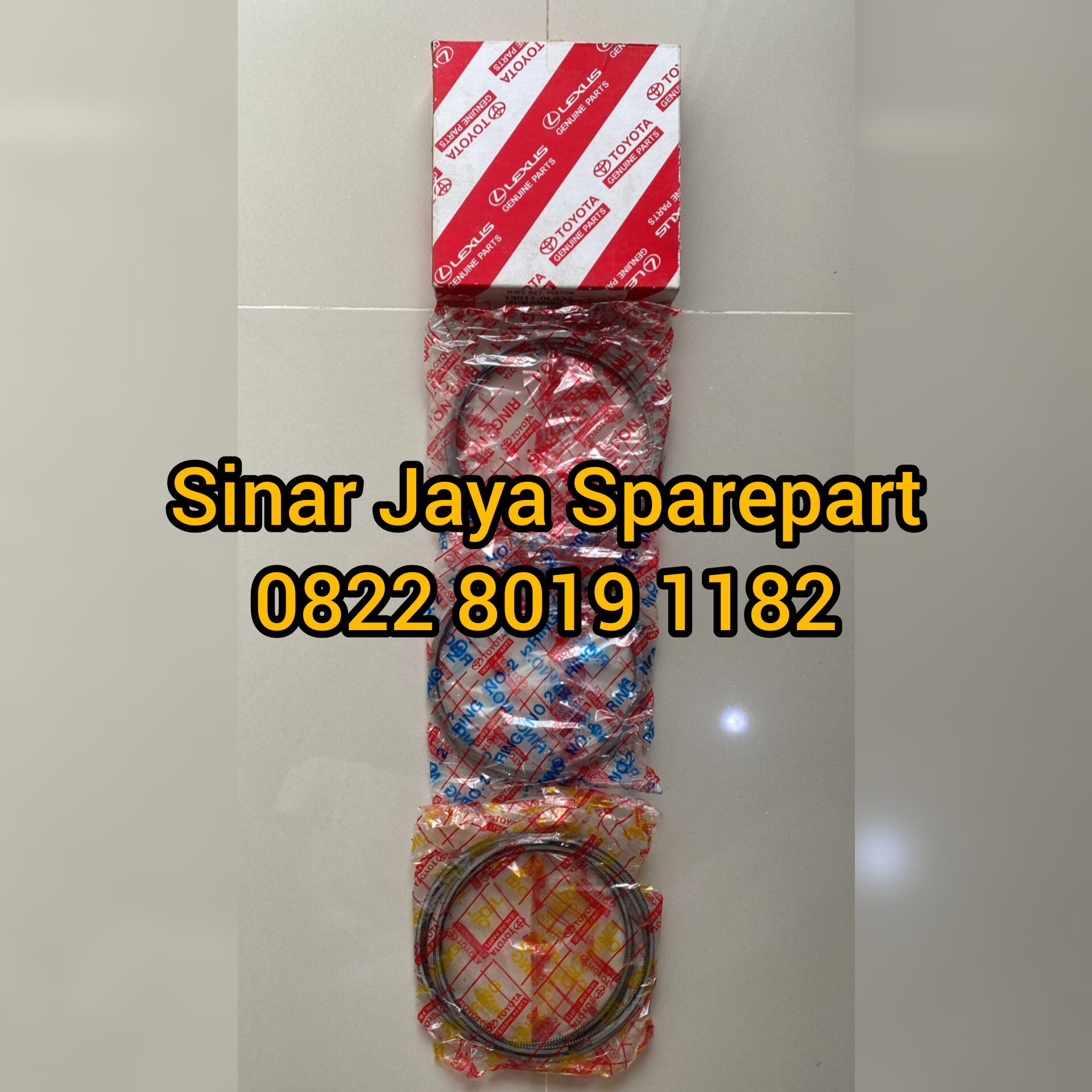 Ring Piston Atau Ring Seher Hilux 3.0cc 3000cc 1KD 13011-0L030 Harga 750,000 rupiah*Gratis Ongkir