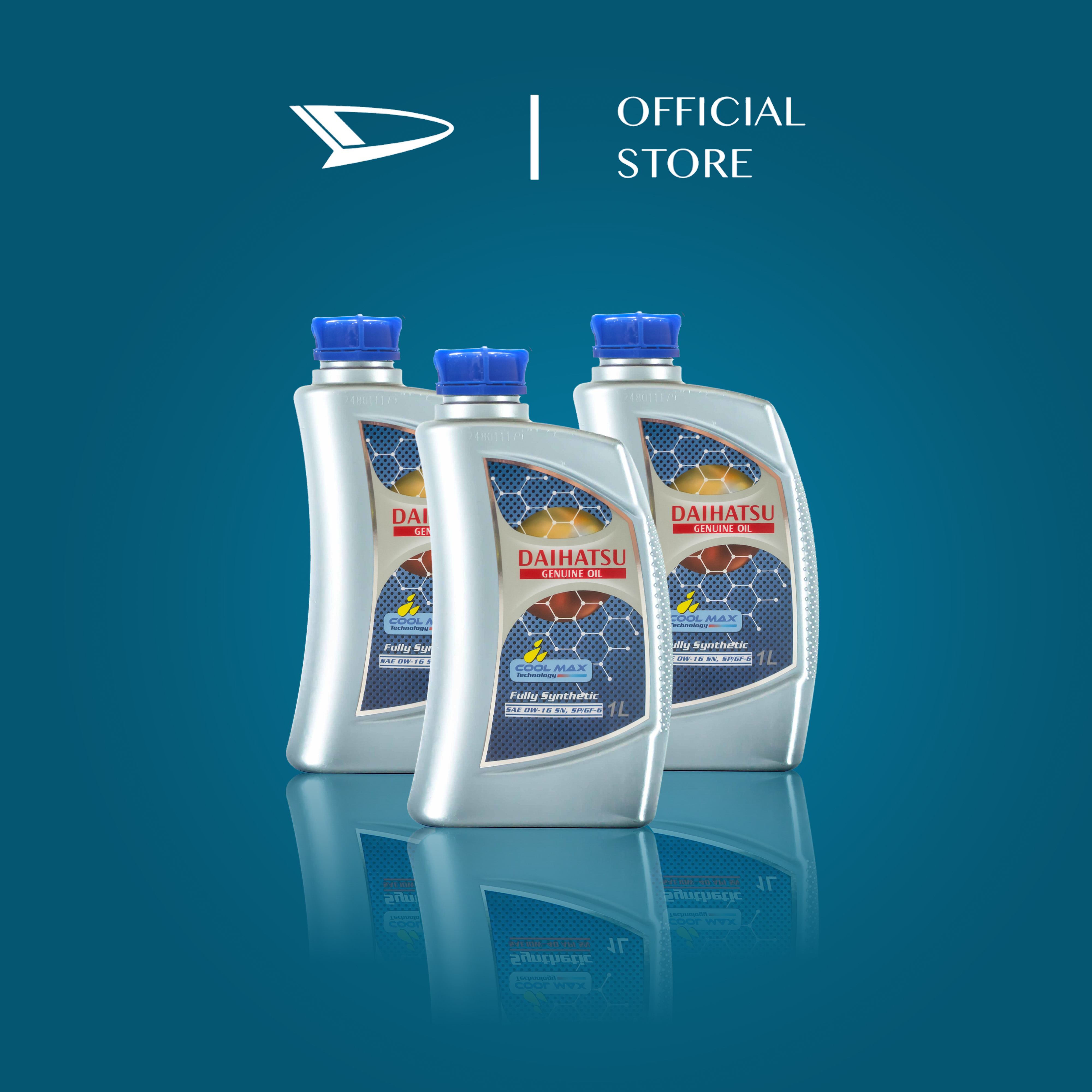 Daihatsu Genuine Oil 0W-16 SN SP/GF-6 Fully Synthetic Oil 3L Harga 621,000 rupiah*Gratis Ongkir