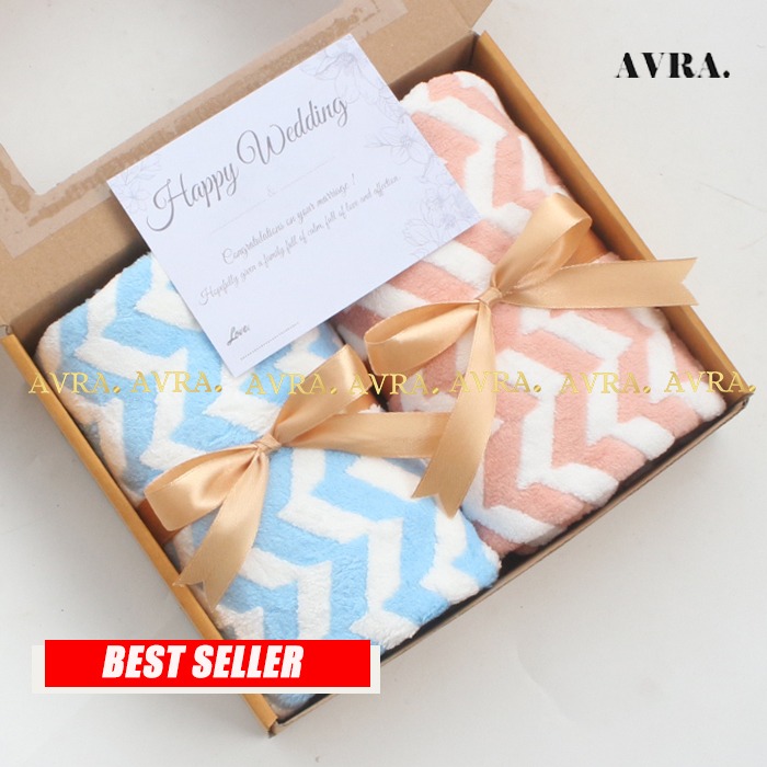 Kado Pernikahan Hampers Handuk Hadiah Nikahan pernikahan hadiah box Couple Anniversarry Premium