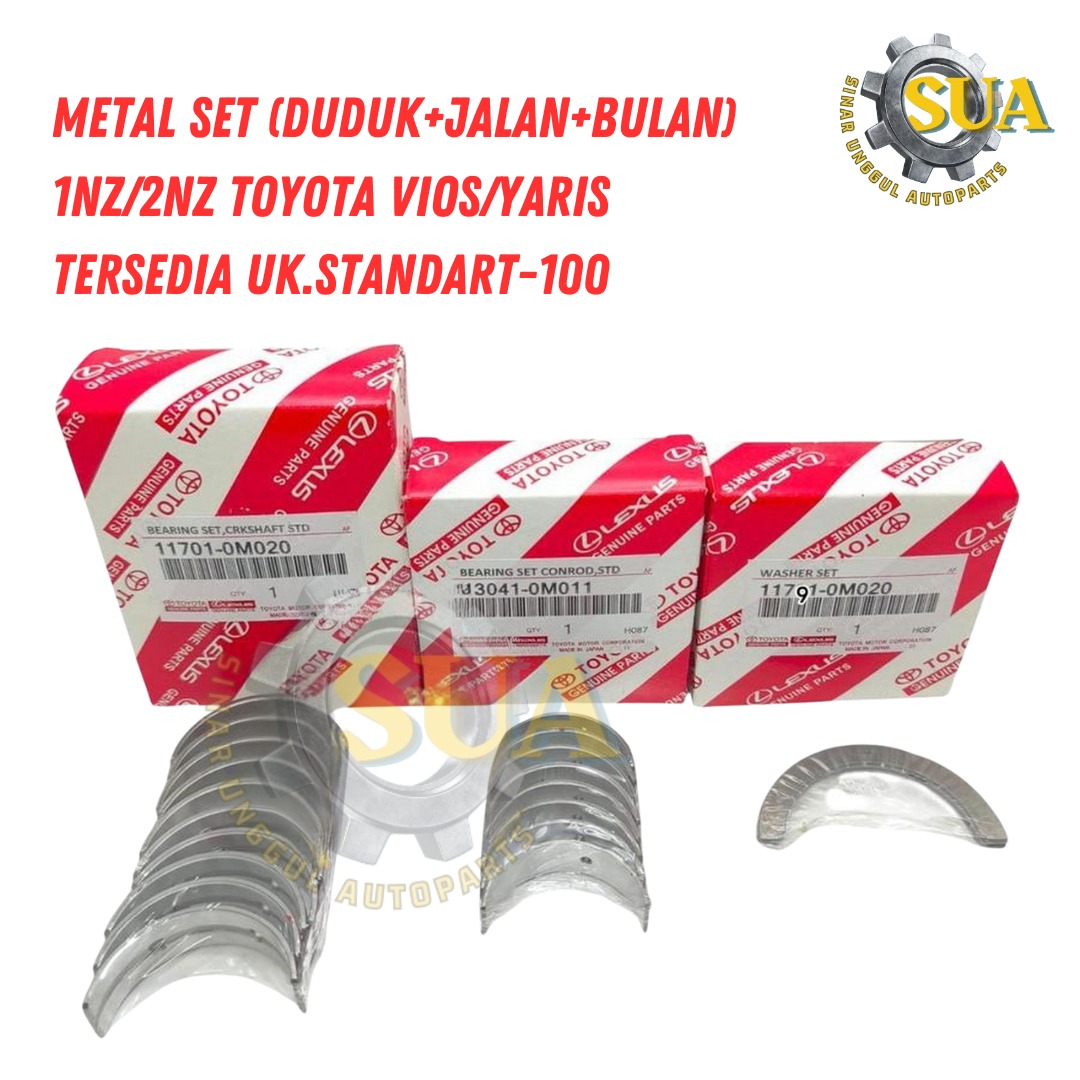Metal Set Duduk Jalan Bulan 1Nz 2Nz Toyota Vios Yaris Std Toy Gs Harga 710,000 rupiah*Gratis Ongkir