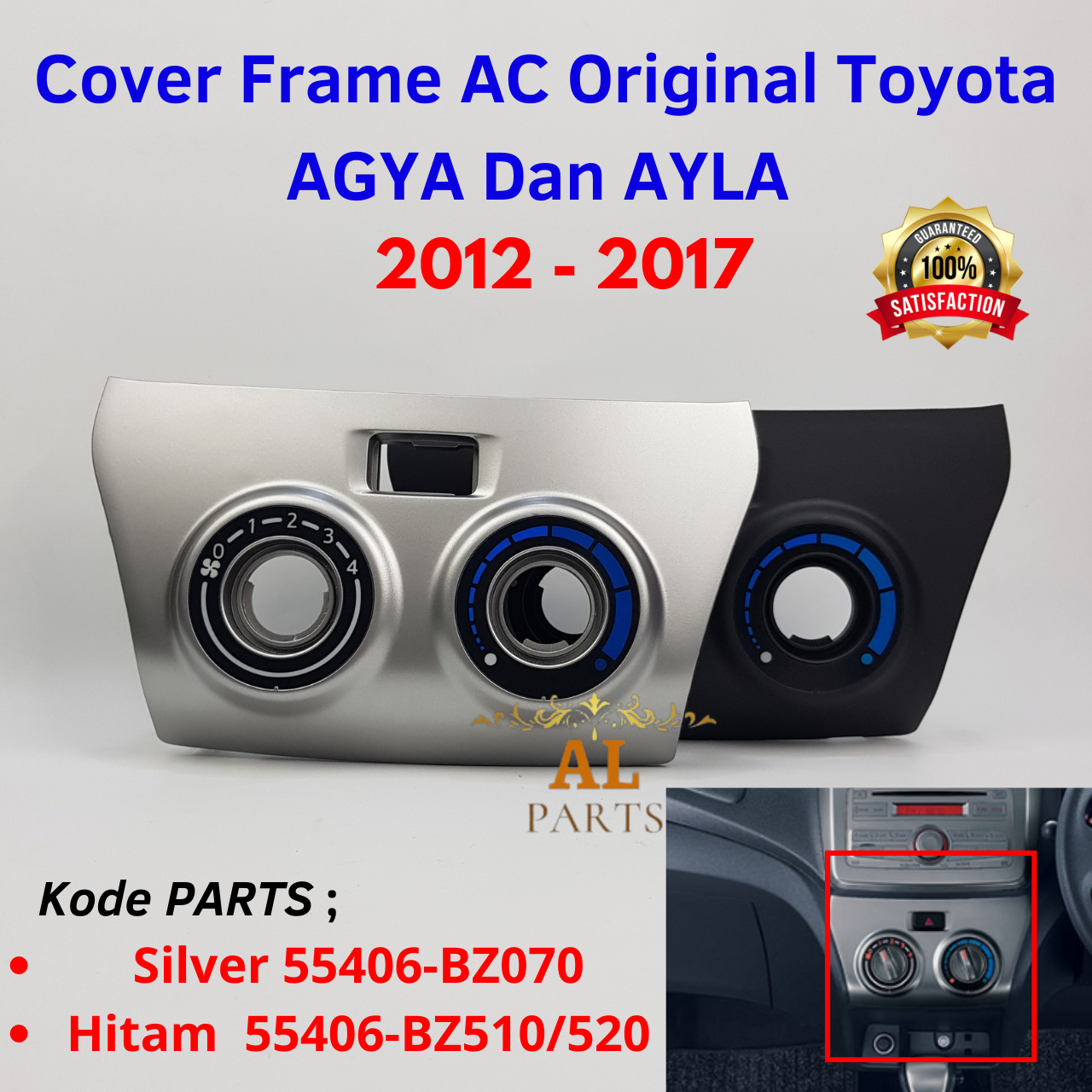 TOYOTA Cover Frame Panel AC Original TOYOTA Agya dan Ayla 2012-2017 55406-BZ070 Harga 225,000 rupiah*Gratis Ongkir