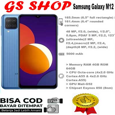 HP SAMSUNG GALAXY M12 RAM 4/64GB TERBARU PROMO Giá 1,500,000 Đồng*Miễn phí vận chuyển