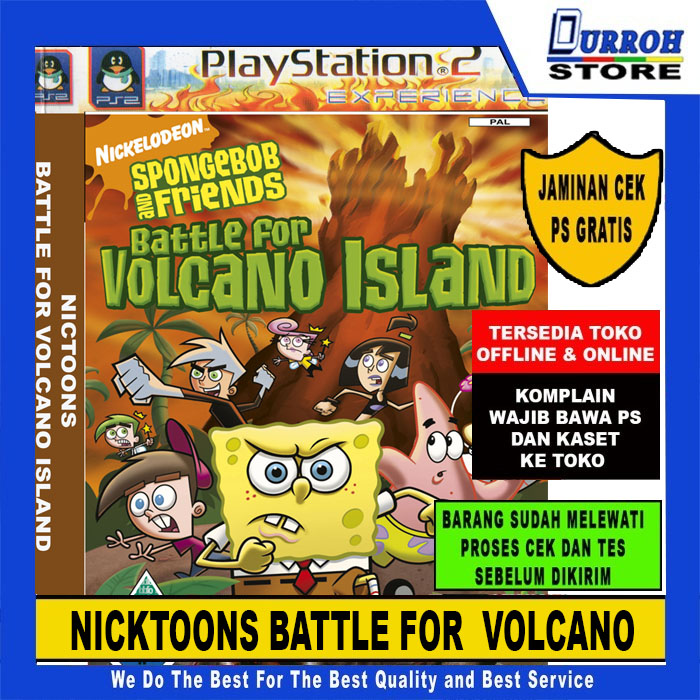 KASET GAME PS 2 / Playstation 2 Nicktoons Battle For Volcano Island Harga 9,000 rupiah*Gratis Ongkir