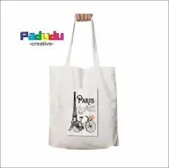 Tas Totebag Resleting Totebag Resleting Vintage Paris In Spring Metal Tote Bag Wanita | Pria Tas Belanja