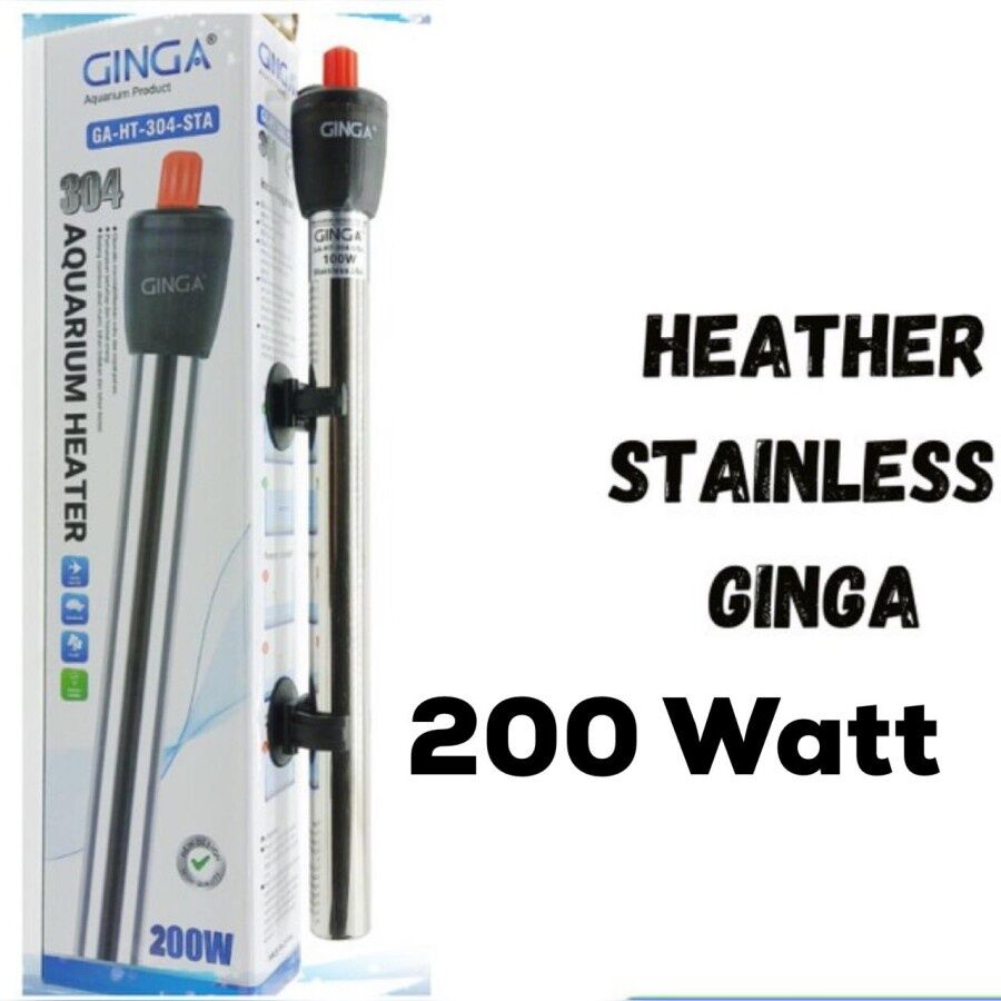HEATER STAINLESS GINGA 200 Watt - Pemanas Suhu Air Aquarium 200W | Lazada  Indonesia
