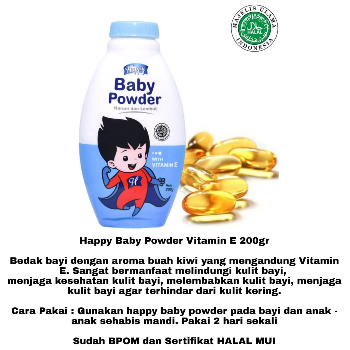 Happy Bedak Liberty Baby Talcum Powder Mengatasi Gatal