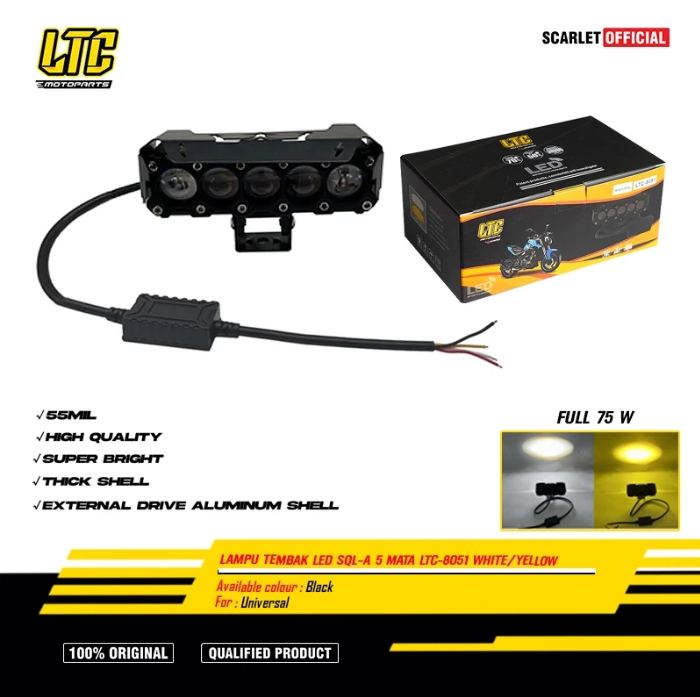 Ltc - Led Laser Shooting Light Sql a 5 Eyes 8051 White Yellow Harga 270,000 rupiah*Gratis Ongkir