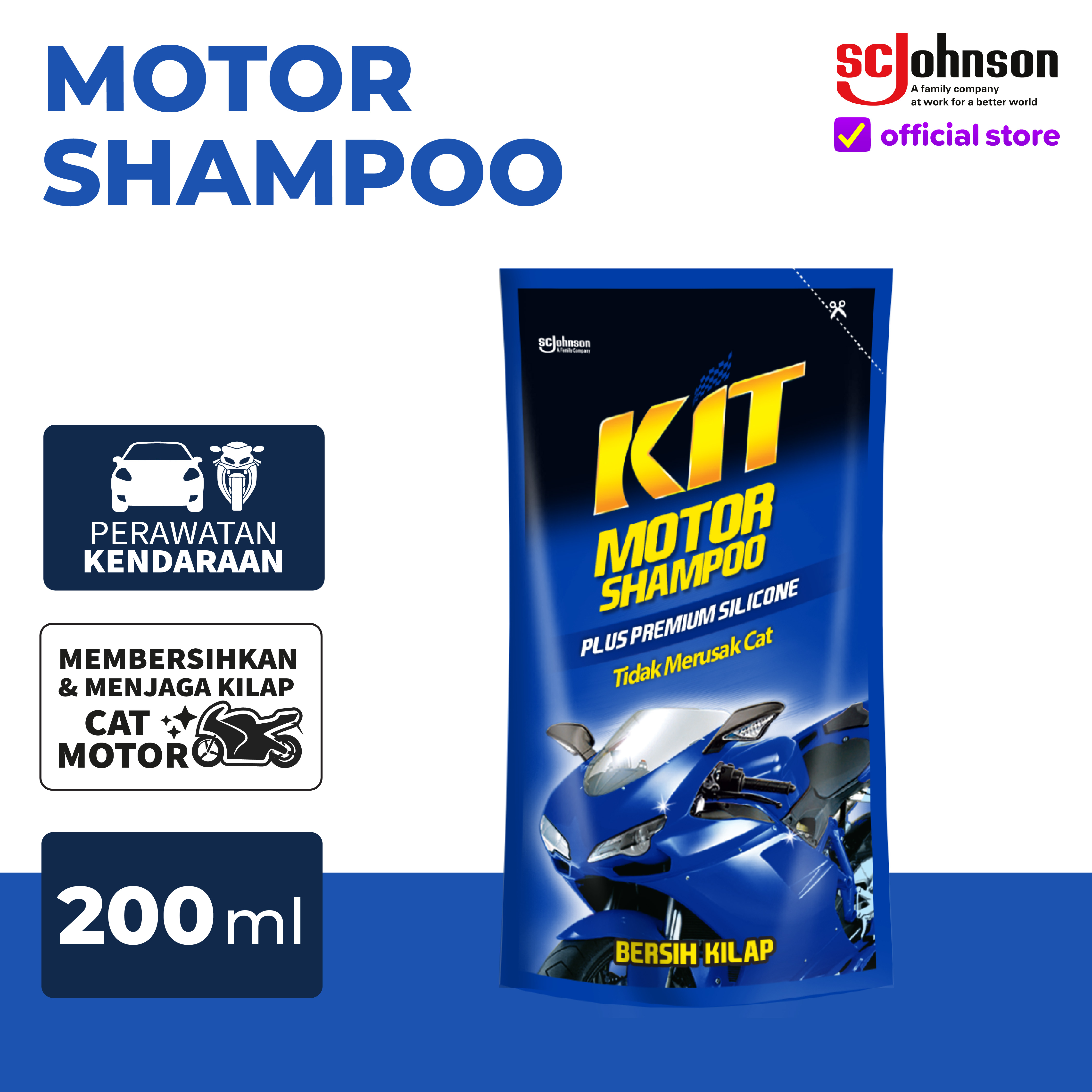 Kit Motor Shampoo Pouch 200mL Harga 8,460 rupiah*Gratis Ongkir