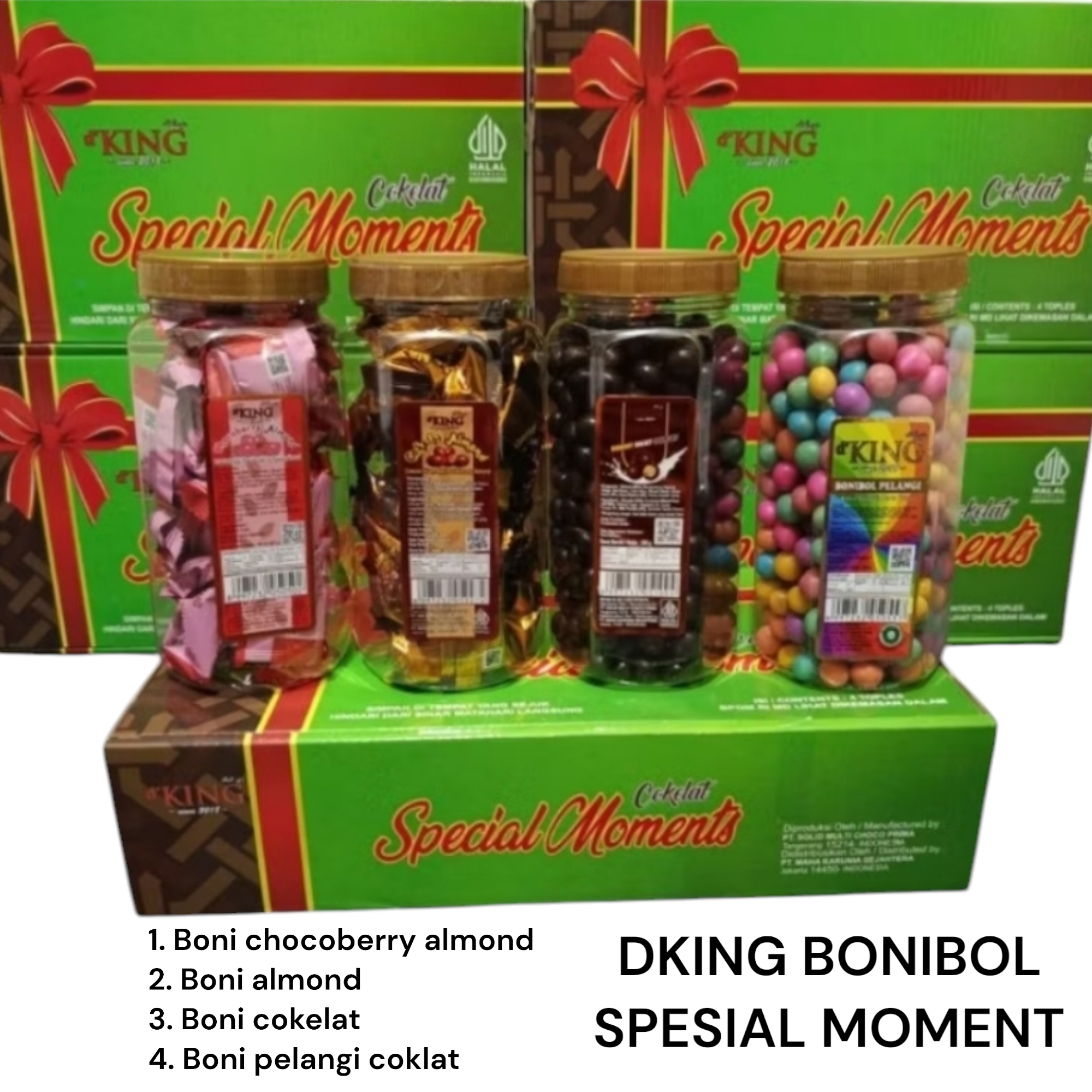 D'King Chocolate Bonibol Special for Eid Moments, Filled with 4 Jars of the Best-Selling Variant
