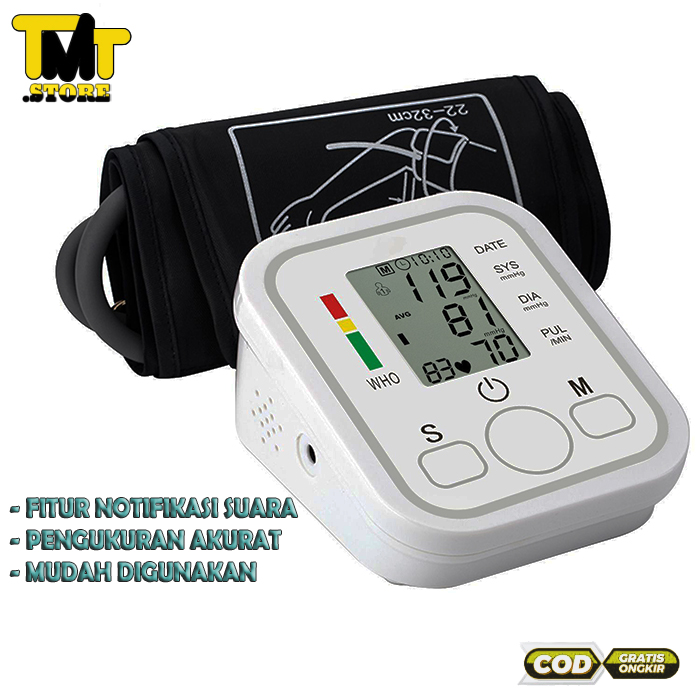 Tensi Darah Digital Otomatis Alat Pengukur Tekanan Darah Electronic Sphygmomanometer Dengan Notifikasi…