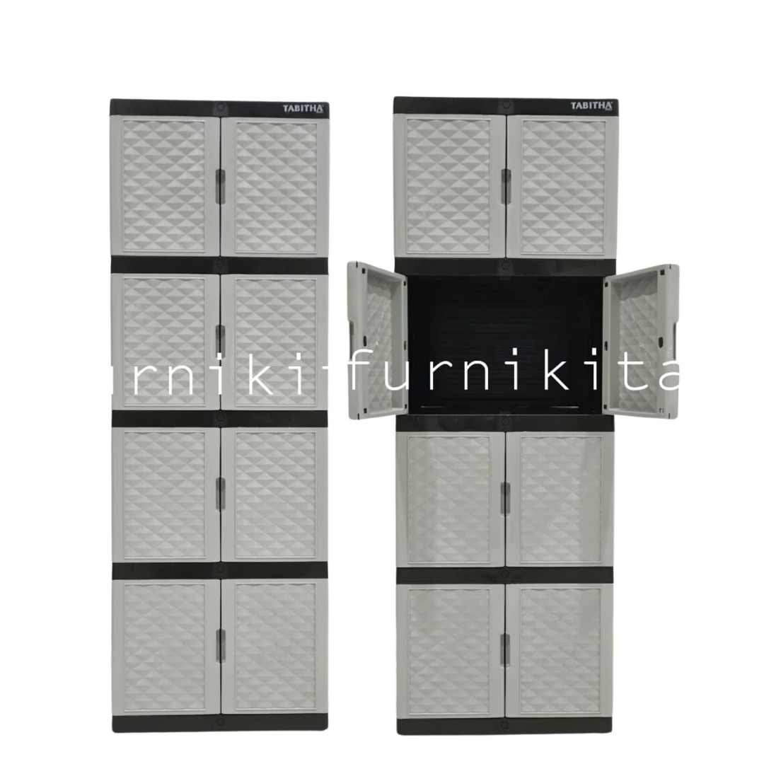 Tabitha Plastic Cabinet with 4 Full Keys or Non-Key Minimalist [Tabbox] Harga 122,000 rupiah*Gratis Ongkir
