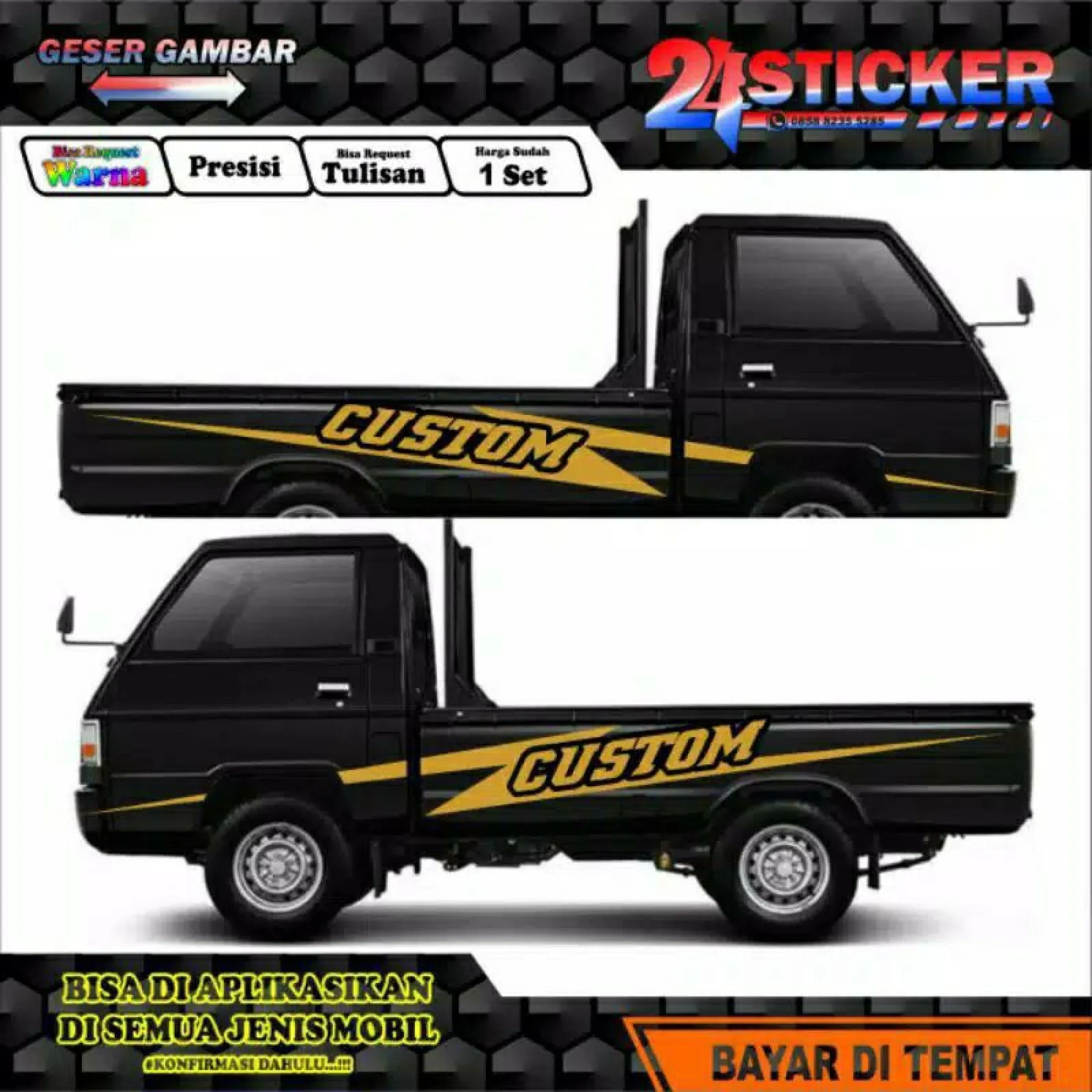 Stiker Pickup Carry Grandmax L300 Supercab Bak M1 Cutting Sticker
