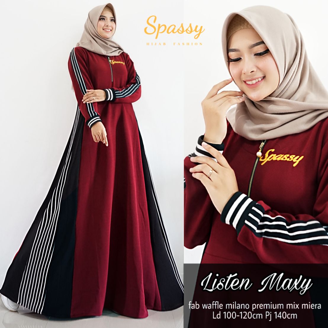 Gamis Wanita Muslim Baju Lebaran Terbaru Listen Maxi Dress Ori Spassy Lazada Indonesia