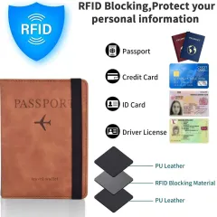 Dompet Paspor Cover Card Holder Travel Wallet RFID Blocking