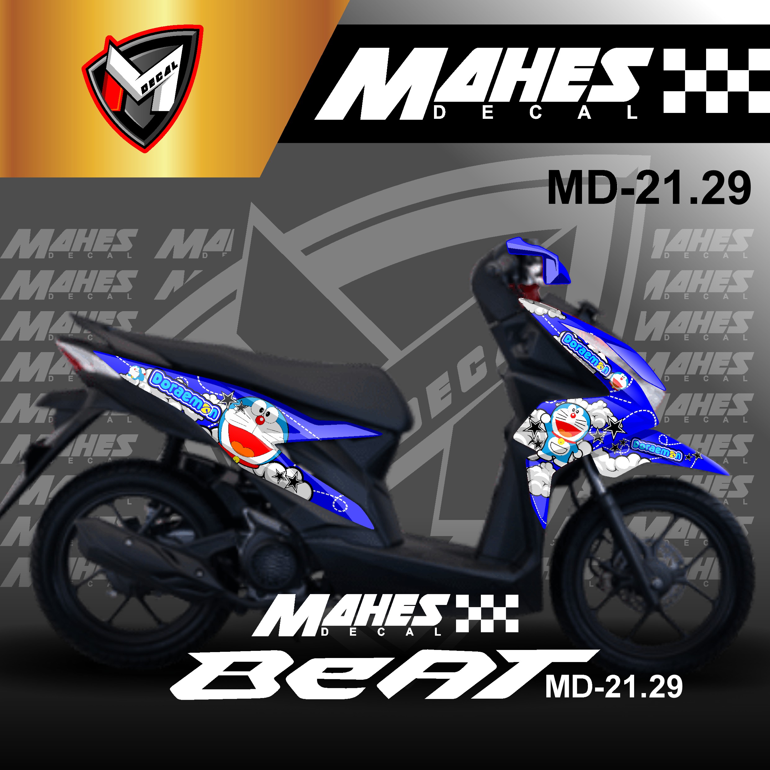 Decal Sticker Variasi Fullbody All New Beat 2020 Deluxe Dekal Stiker Beat 2020 DORAEMON MD2129 Lazada Indonesia