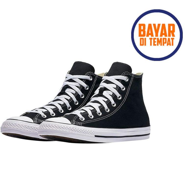 Pochinki Sepatu Sneakers Casual Star HIGH TOP / BOOTS Sepatu Pria Wanita Unisex Sepatu All Star Sekolah Hitam cewek dan cowok Termurah / Sepatu Sekolah / Sepatu anak laki laki / Sepatu sekolah anak perempuan / Sepatu Sekolah SMP / SMA / TANPA BOX - Hitam