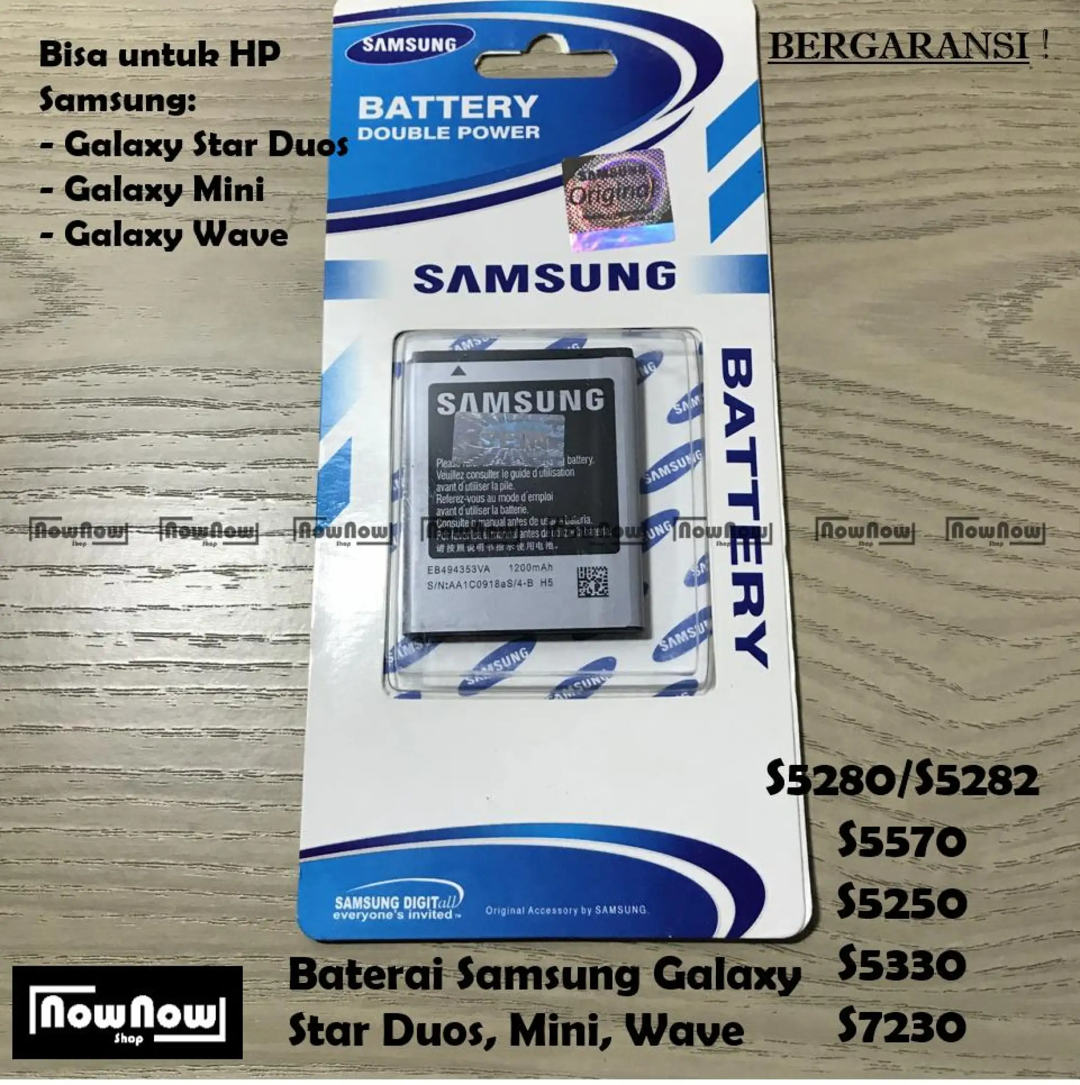 Baterai Samsung Galaxy Star Duos S5280 S5282 Mini S5570 Wave S5250 S5330 S7230 Original Batre Batrai Battery Hp Lazada Indonesia