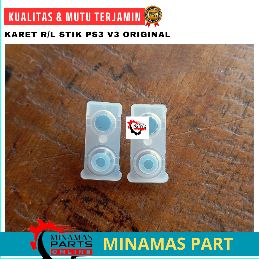 RL rubber stick PS3 V3 original import rubber stick PS3 clear white RL stick PS3 stick PS3 Ori PS3 op Ori PlayStation factory - Merek Sony Harga 1,000 rupiah*Gratis Ongkir