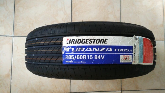Ban Mobil Bridgestone Turanza T005A Ukuran 185/60 R15 Untuk Ban Mobil TOYOTA Yaris SUZUKI Swift Harga 1,230,000 rupiah*Gratis Ongkir