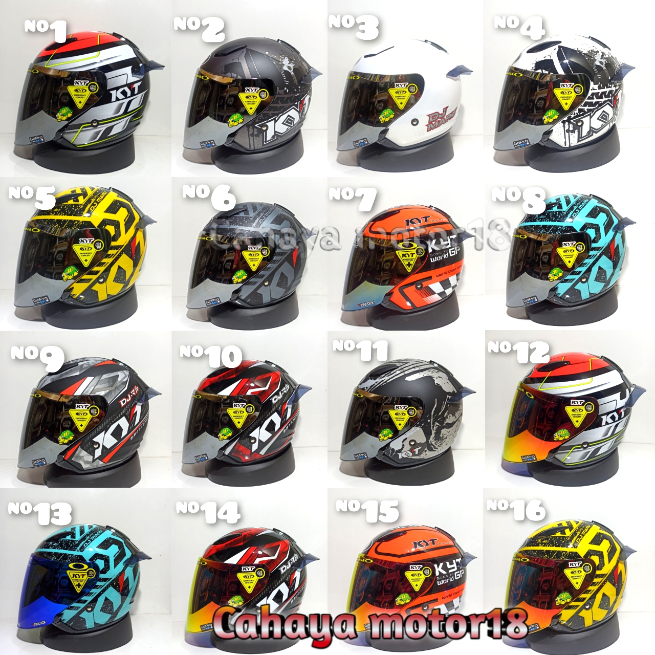PAKET GANTENG KYT DJ MARU FLAT VISOR IRIDIUM|KACA DATAR MODEL KYOTO Harga 200,000 rupiah*Gratis Ongkir