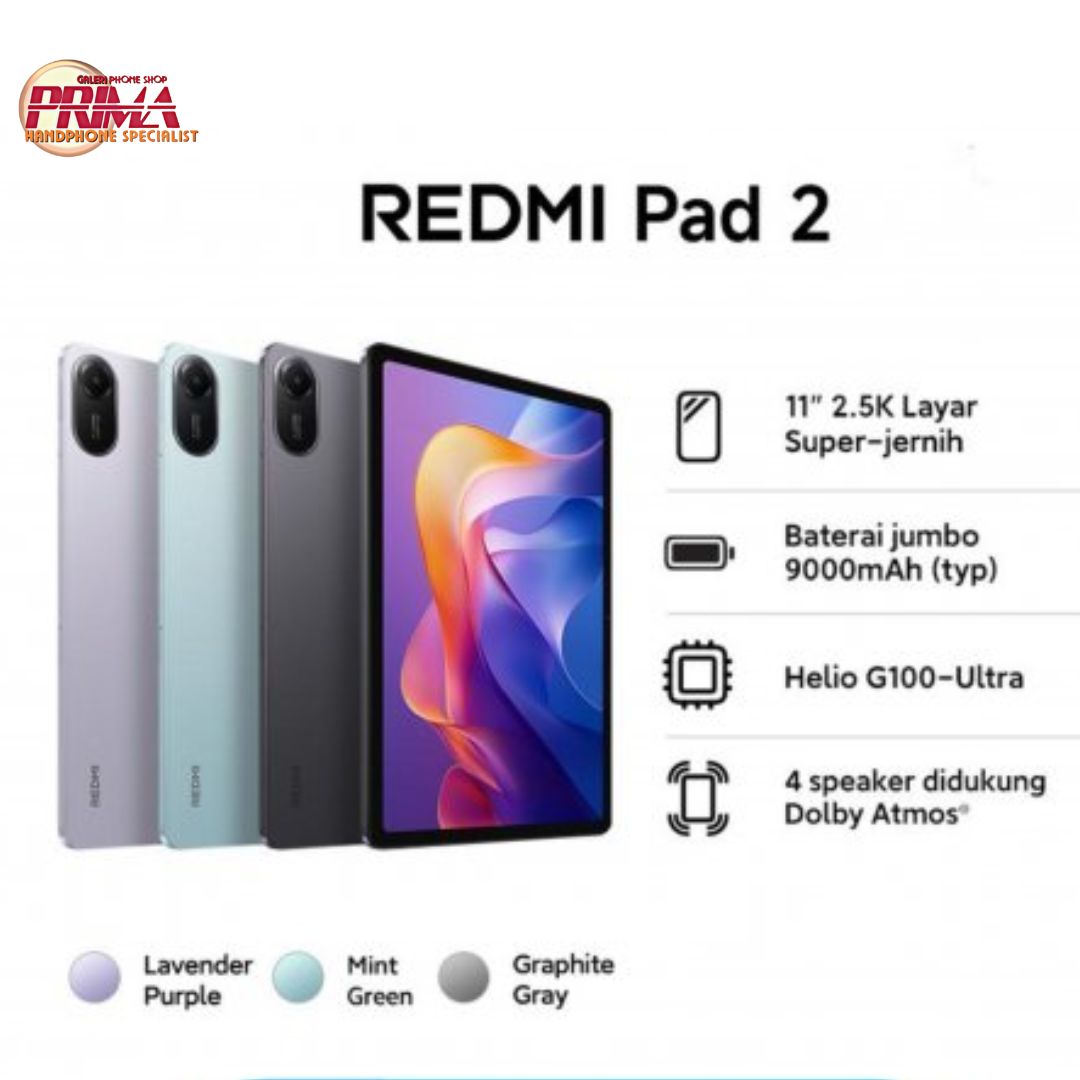 Xiaomi Redmi Pad 2 4/128 Gb Wifi Only Harga 1,949,000 rupiah*Gratis Ongkir