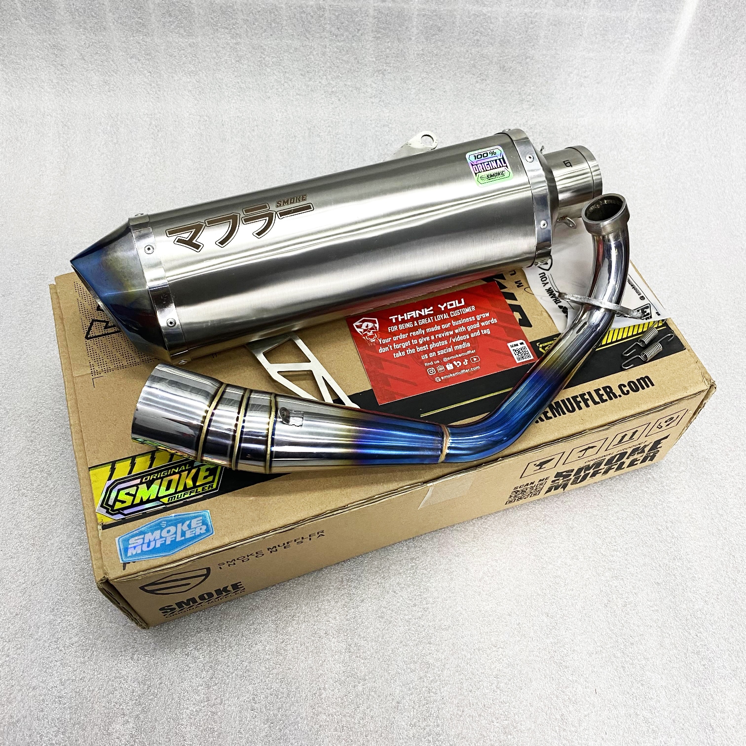 Honda Forza 250 Exhaust Type Japanese Smoke Muffler Full System Harga 1,150,000 rupiah*Gratis Ongkir