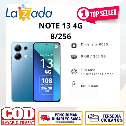 Promo Redmi Note 13 (8GB/128GB) | (8GB/256GB) | 120 Hz FHD + 108 MP triple camera AMOLED display Snapdragon 685 processor Harga  1,900,000 rupiah*Gratis Ongkir
