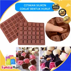 CETAKAN SILIKON ABJAD HURUF PUDDING JELLY COKELAT COKLAT ES BATU