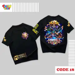 SHIBAKIDS C18  Kaos Anak   laki laki  Tema Game Mobile Legends  Katun  Hitam Usia 3 tahun 15 tahun