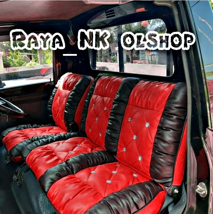 Daihatsu Espas Zebra Pickup Car Seat Cover, Crystal Button Sofa Model, New Motif 2026 Harga 336,120 rupiah*Gratis Ongkir