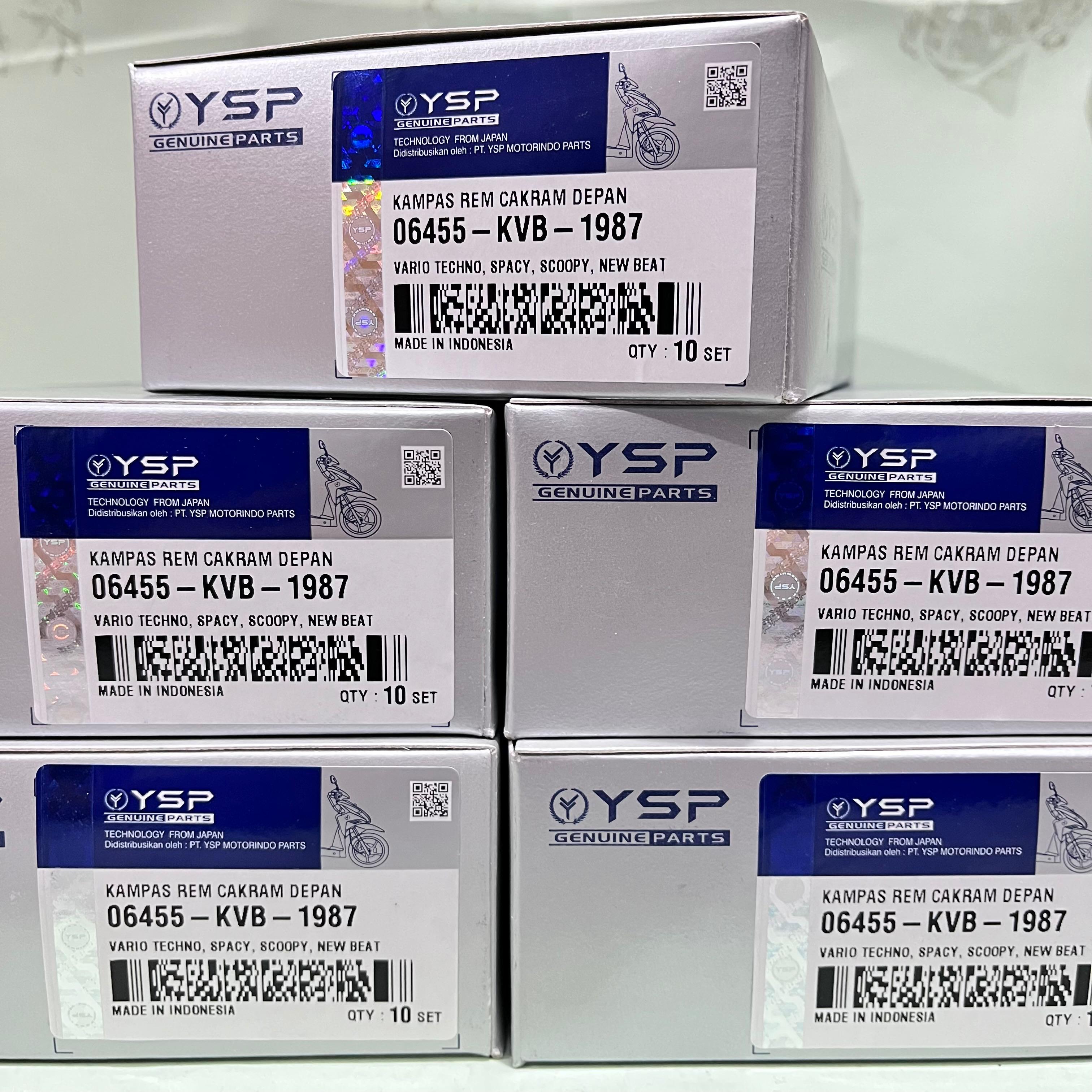 (Box) (Package of 50) Dispad Front Disc Brake Pads Vario Techno, Spacy, Scoopy, New Beat Harga 604,250 rupiah*Gratis Ongkir