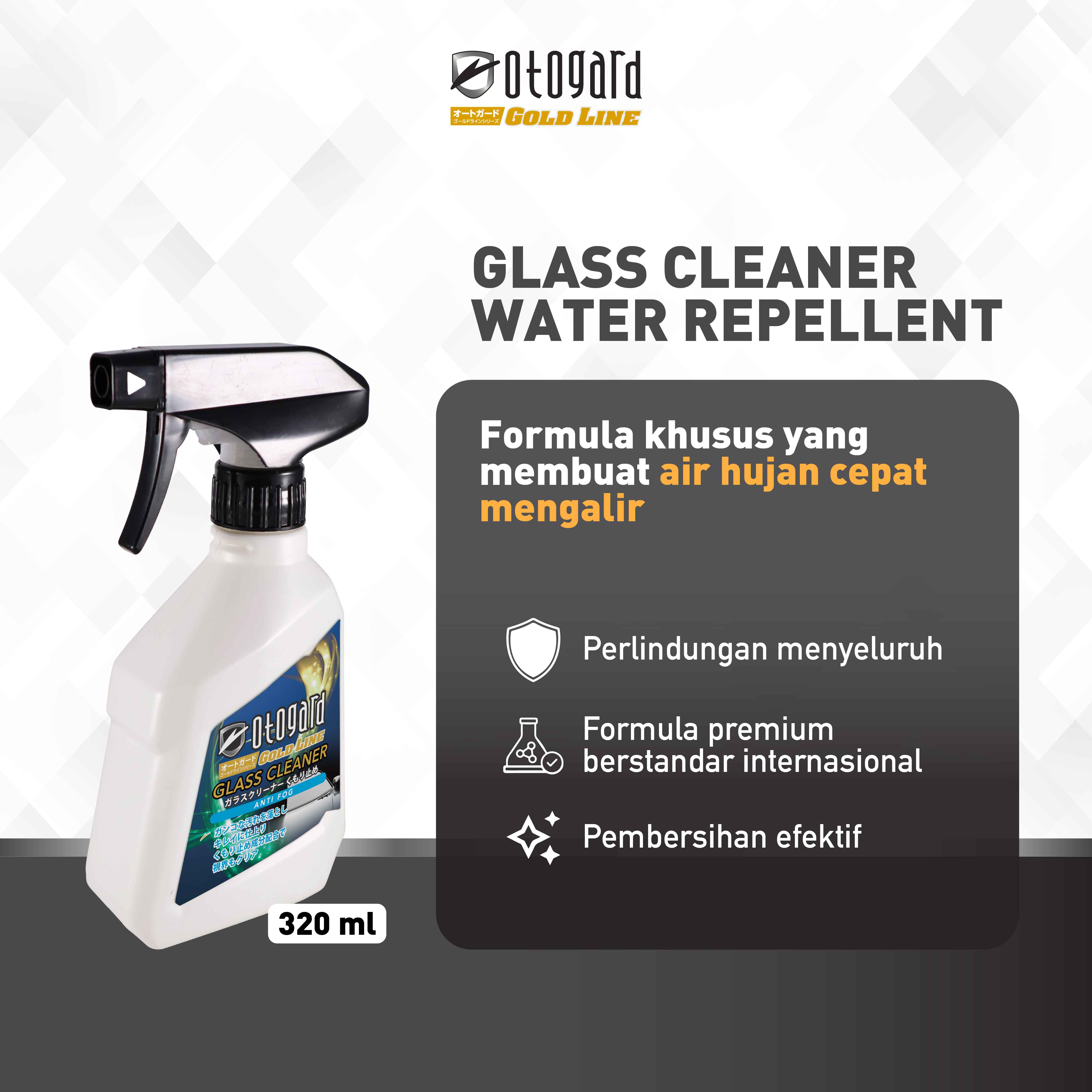 Otogard Gold Line Glass Cleaner Harga 43,400 rupiah*Gratis Ongkir