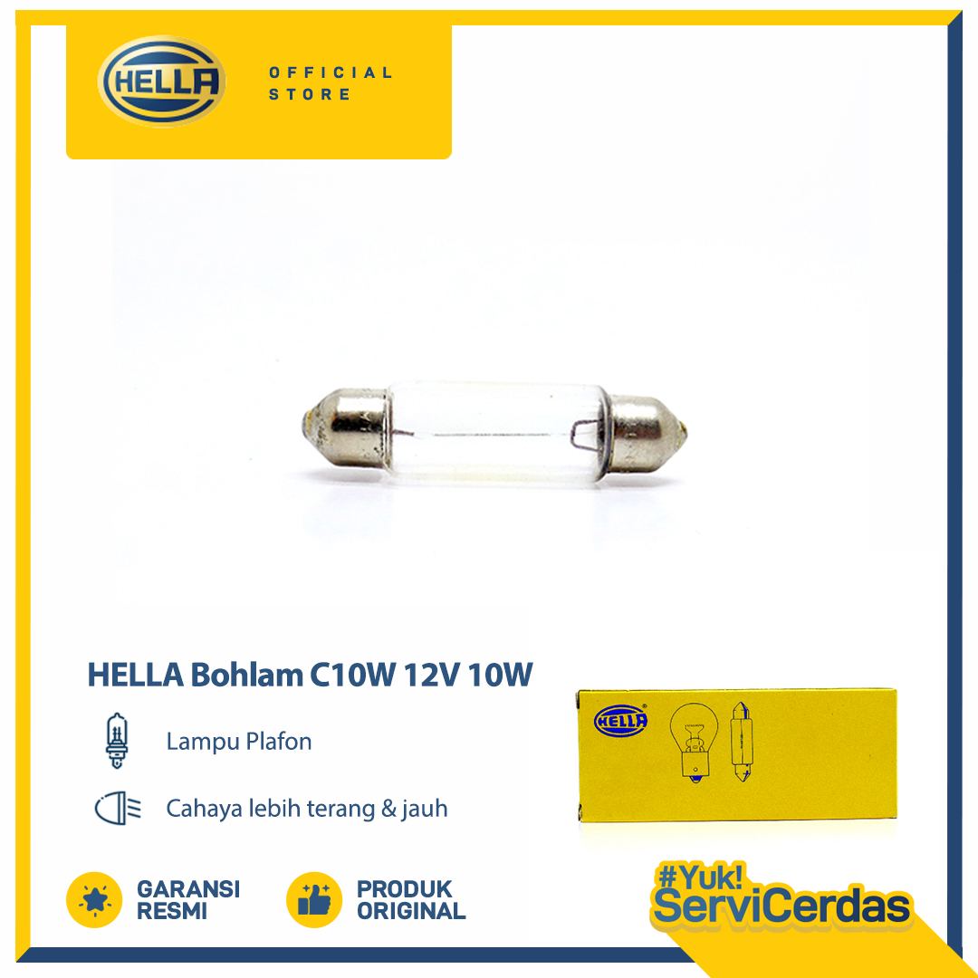 Lampu Plafon Mobil HELLA 12V C10W - Lampu Kabin Mobil Harga 43,200 rupiah*Gratis Ongkir