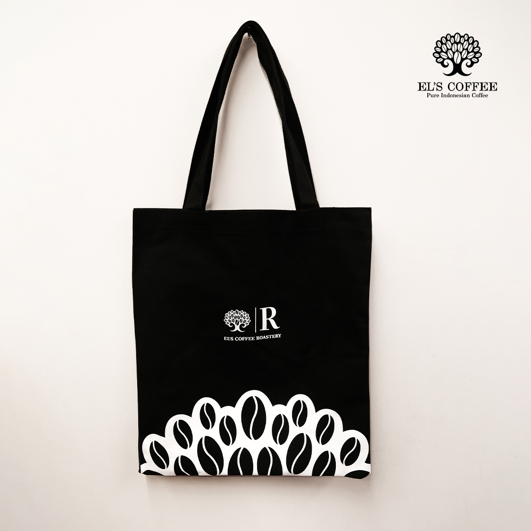 Lazada Indonesia - EL’S COFFEE Tas Jinjing Kanvas 1 Pcs Motif Tote Bag Tas Pria / Wanita B1138 Hitam