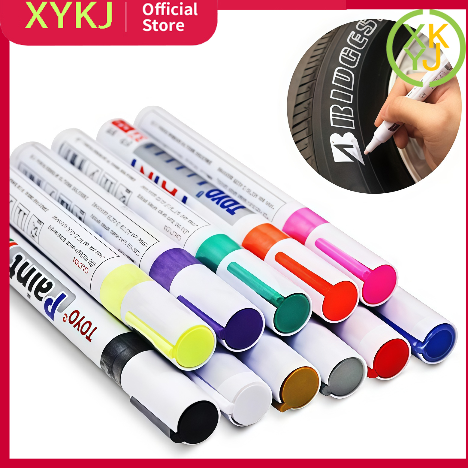 Xykj permanent graffiti marker car tire marker pen motorcycle rubber car tyre paint waterproof fastness Harga 15,888 Ringgit*Penghantaran Percuma