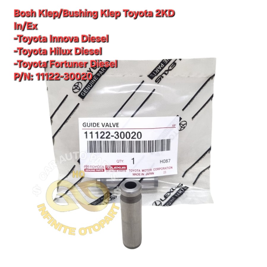 BUSHING KLEP BOSH KLEP TOYOTA INNOVA INOVA HILUX FORTUNER DIESEL 2KD GS Harga  30,000 Ringgit*Penghantaran Percuma