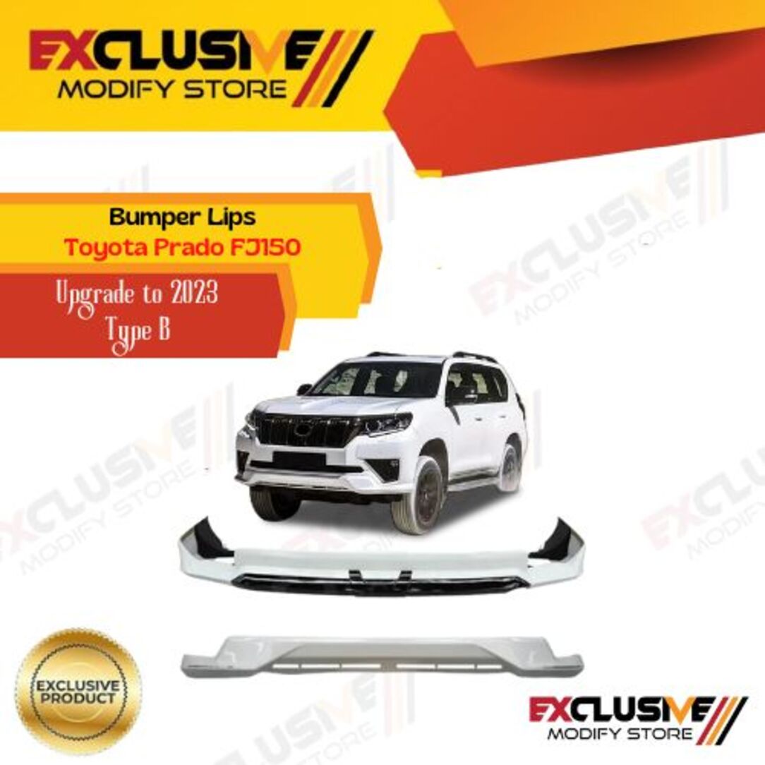 Bumper lips Toyota Prado fj150 model aero kit Type B Harga 14,500,000 rupiah*Gratis Ongkir