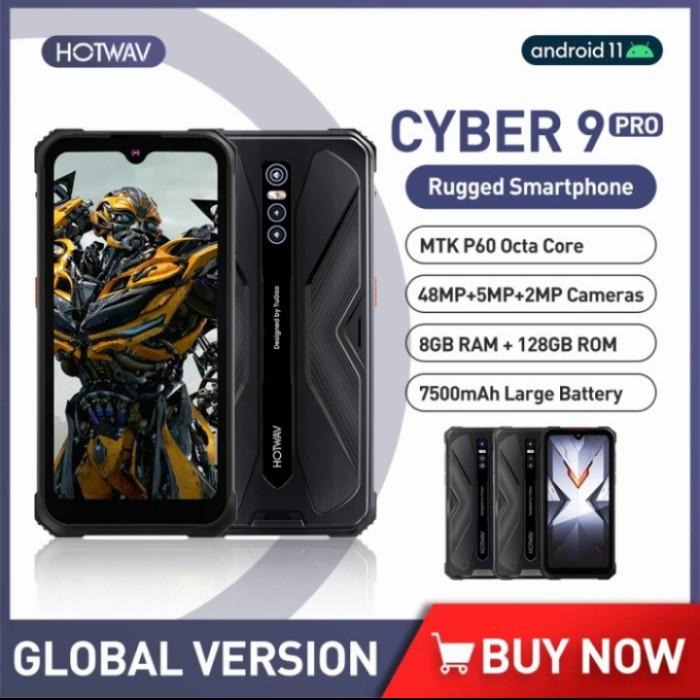 Hotwav Cyber 9 Pro Rugged RAM 8GB ROM 128GB Harga 4,300,000 rupiah*Gratis Ongkir